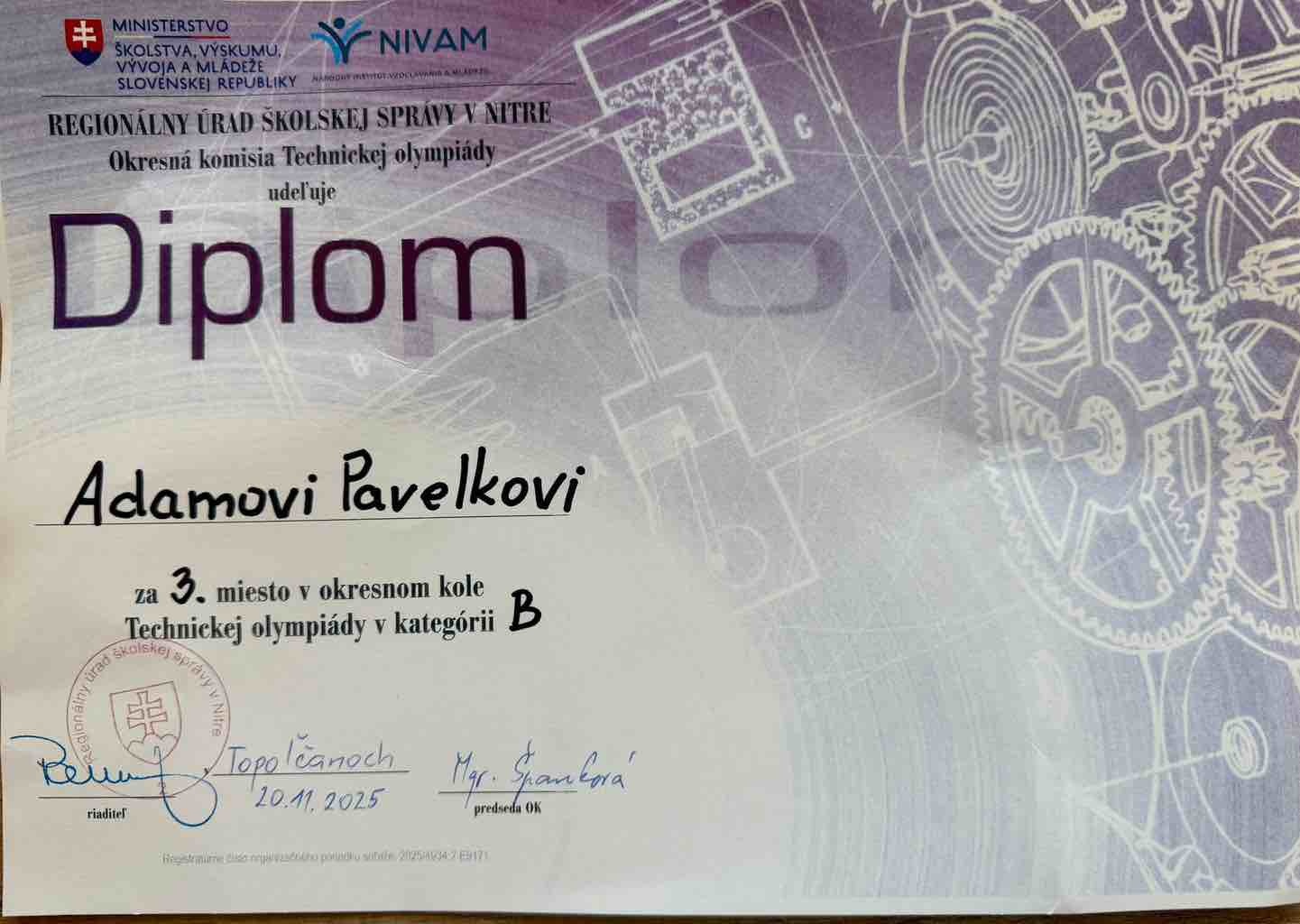 TECHNICKÁ OLYMPIÁDA - okresné kolo - Obrázok 1