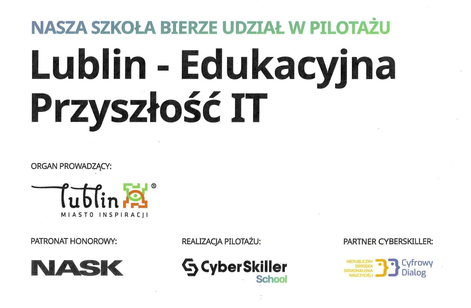 "Lublin - Edukacyjna Przyszłość IT" - Obrazek 1