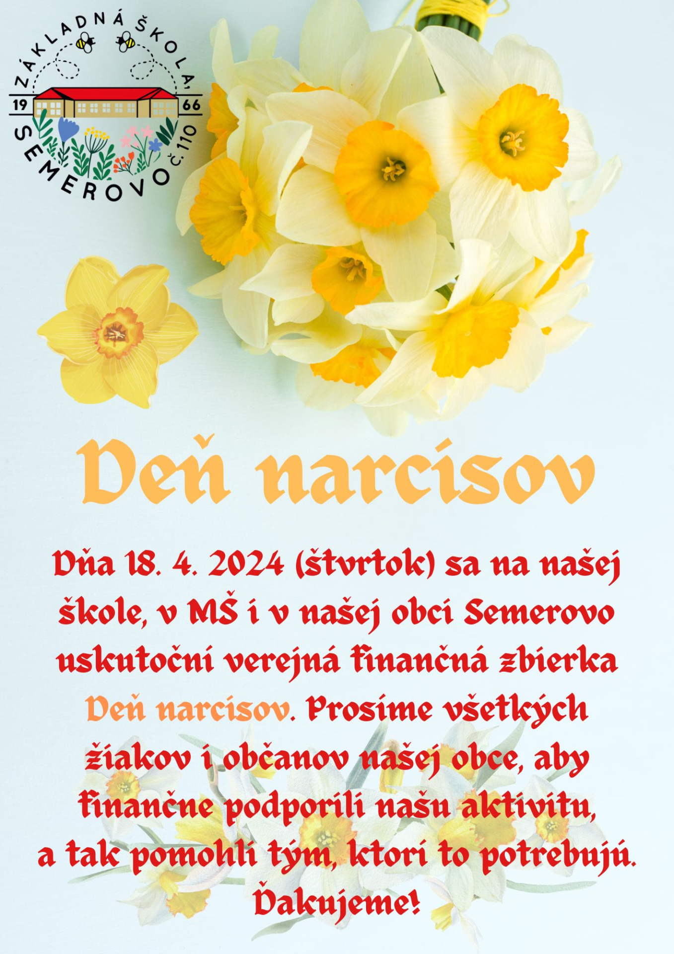 Deň narcisov - 18. 4. 2024 - Obrázok 1