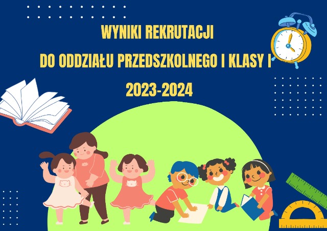 Wyniki rekrutacji do oddziału przedszkolnego oraz klasy 1 na rok szkolny 2023/24. - Obrazek 1