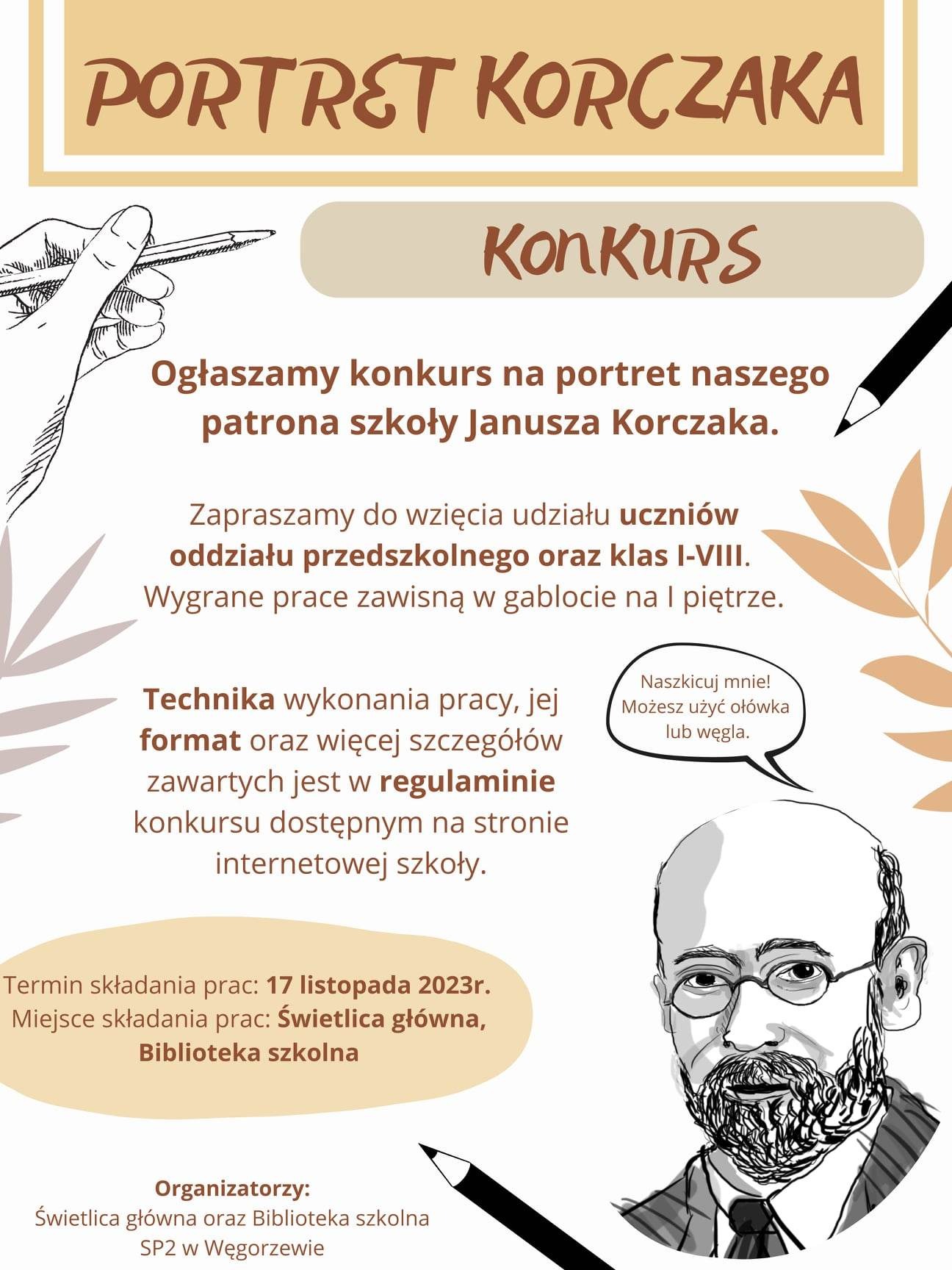 Konkurs plastyczny portret Korczaka" - Obrazek 1