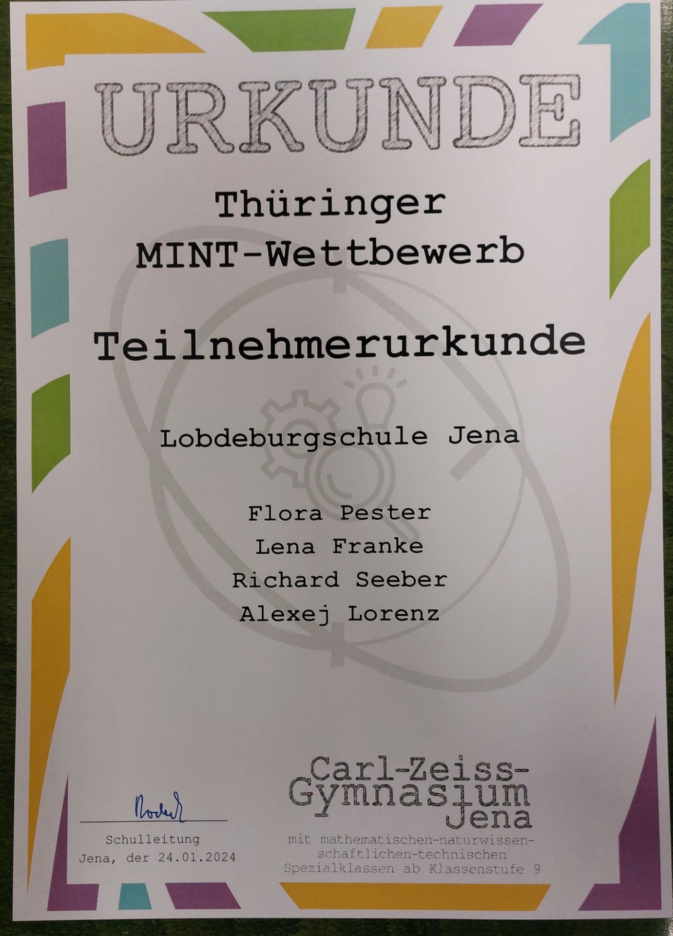 Thüringer MINT-Wettbewerb - Bild 1