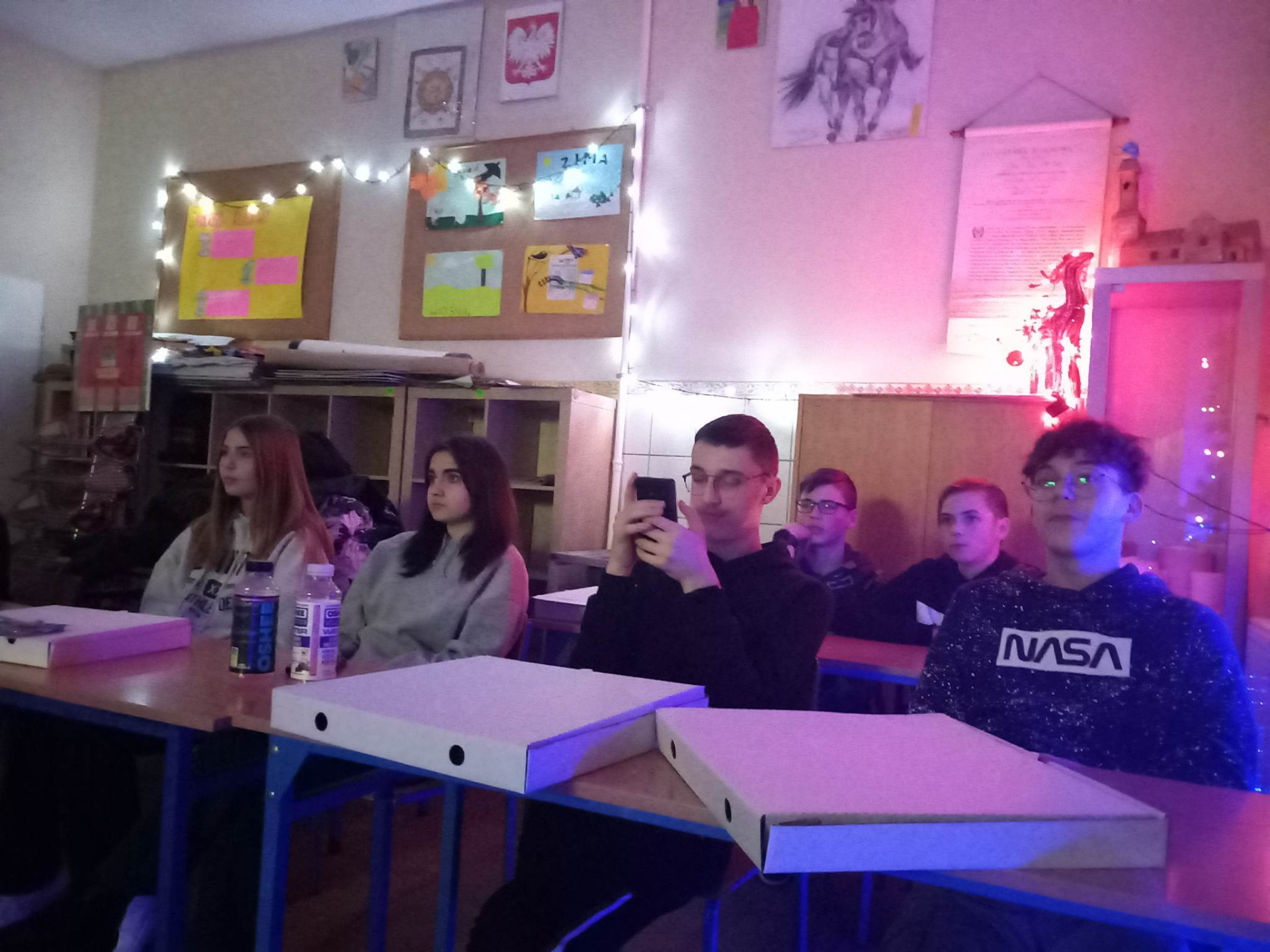 Wieczór filmowy klasy 8 w ZSPiP w Chobienicach