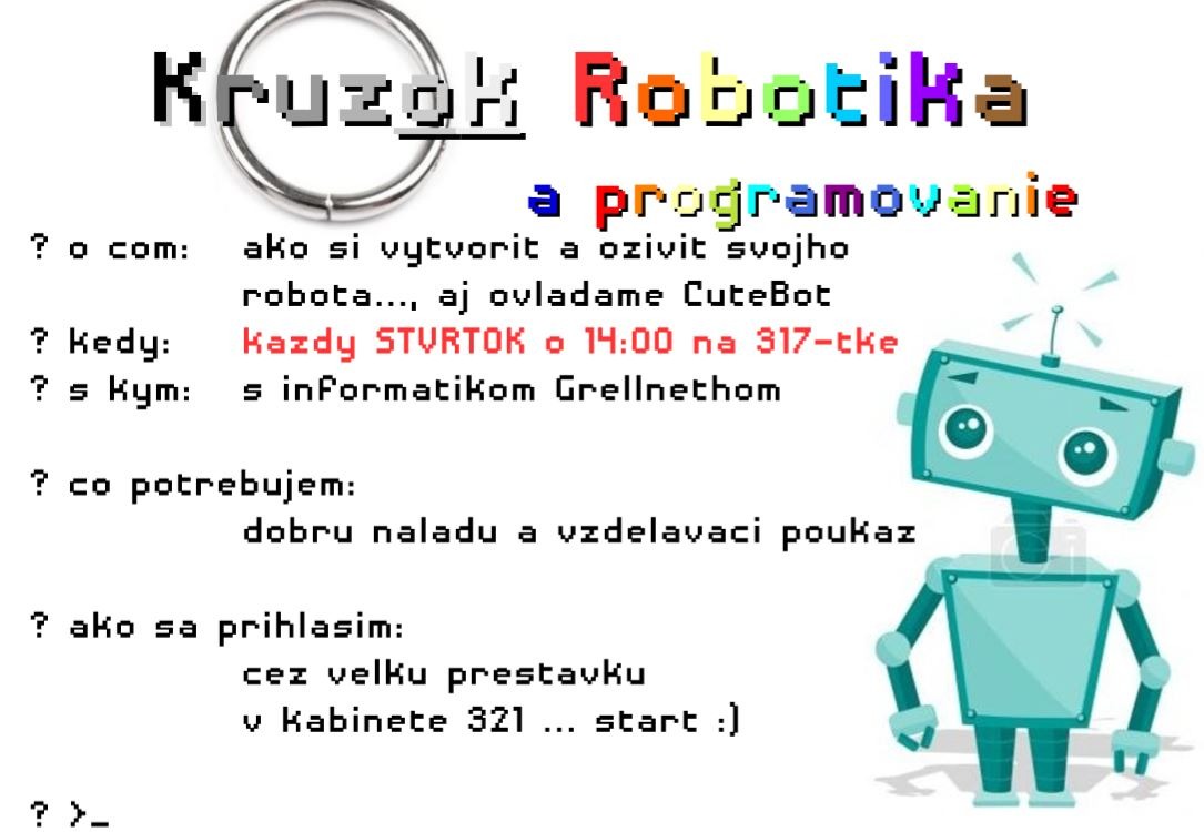 Krúžok Robotika a programovanie - Obrázok 1