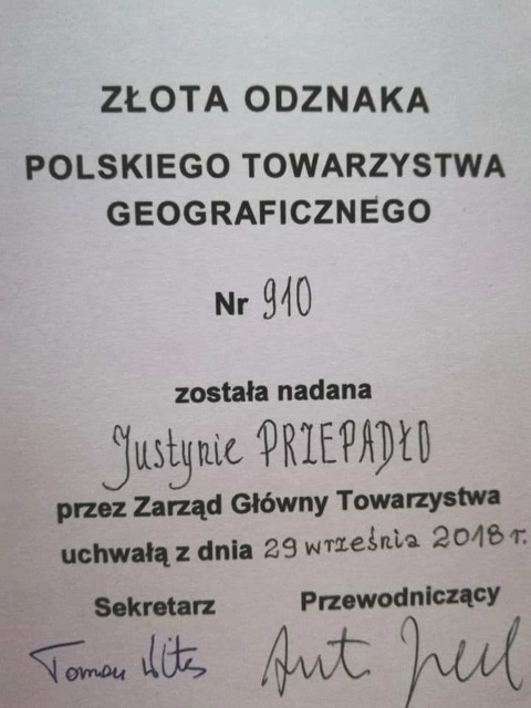 Spotkanie świąteczne członków PTG i Złota Odznaka PTG dla Justyny Przepadło - Obrazek 6