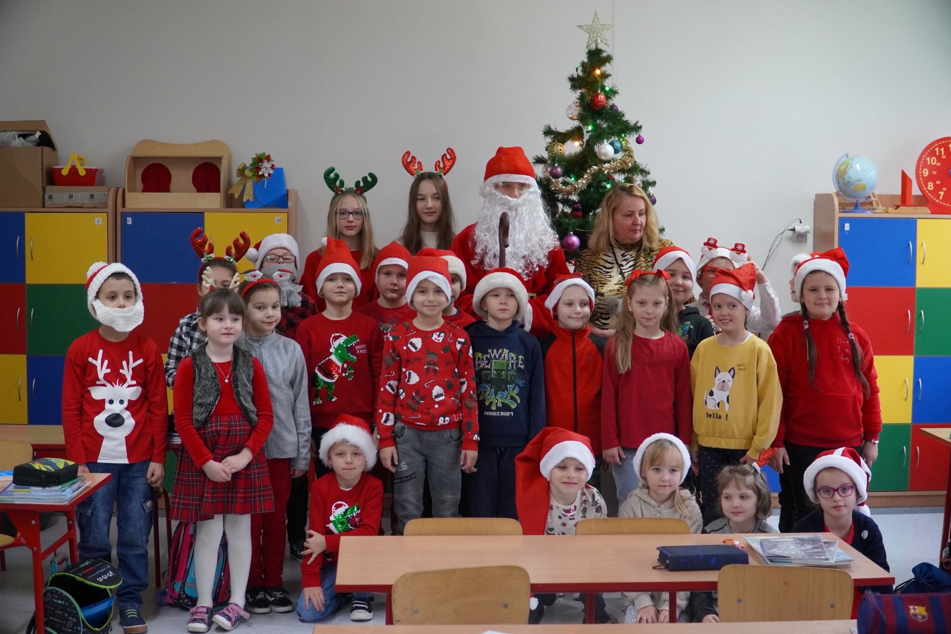 Święty Mikołaj odwiedza klasę pani Małgorzaty Szymczyk