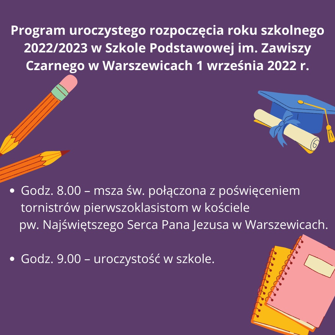 Program uroczystego rozpoczęcia roku szkolnego 2022/2023 - Obrazek 1