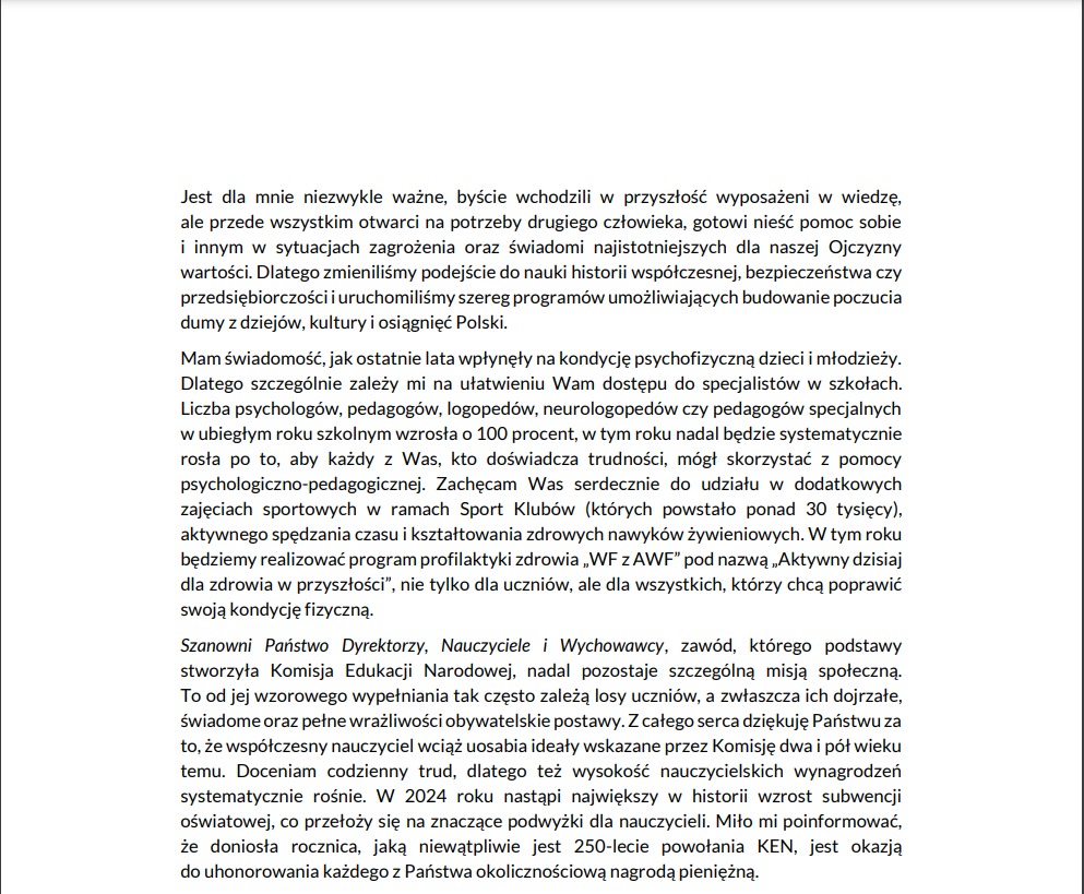 List Ministra Edukacji 2023/2024 cz.3
