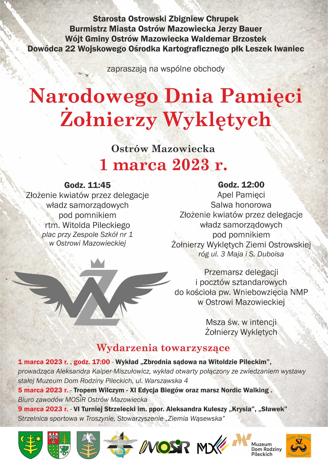 Program obchodów Narodowego Dnia Pamięci Żołnierzy Wyklętych w Ostrowi Maz. - Obrazek 1