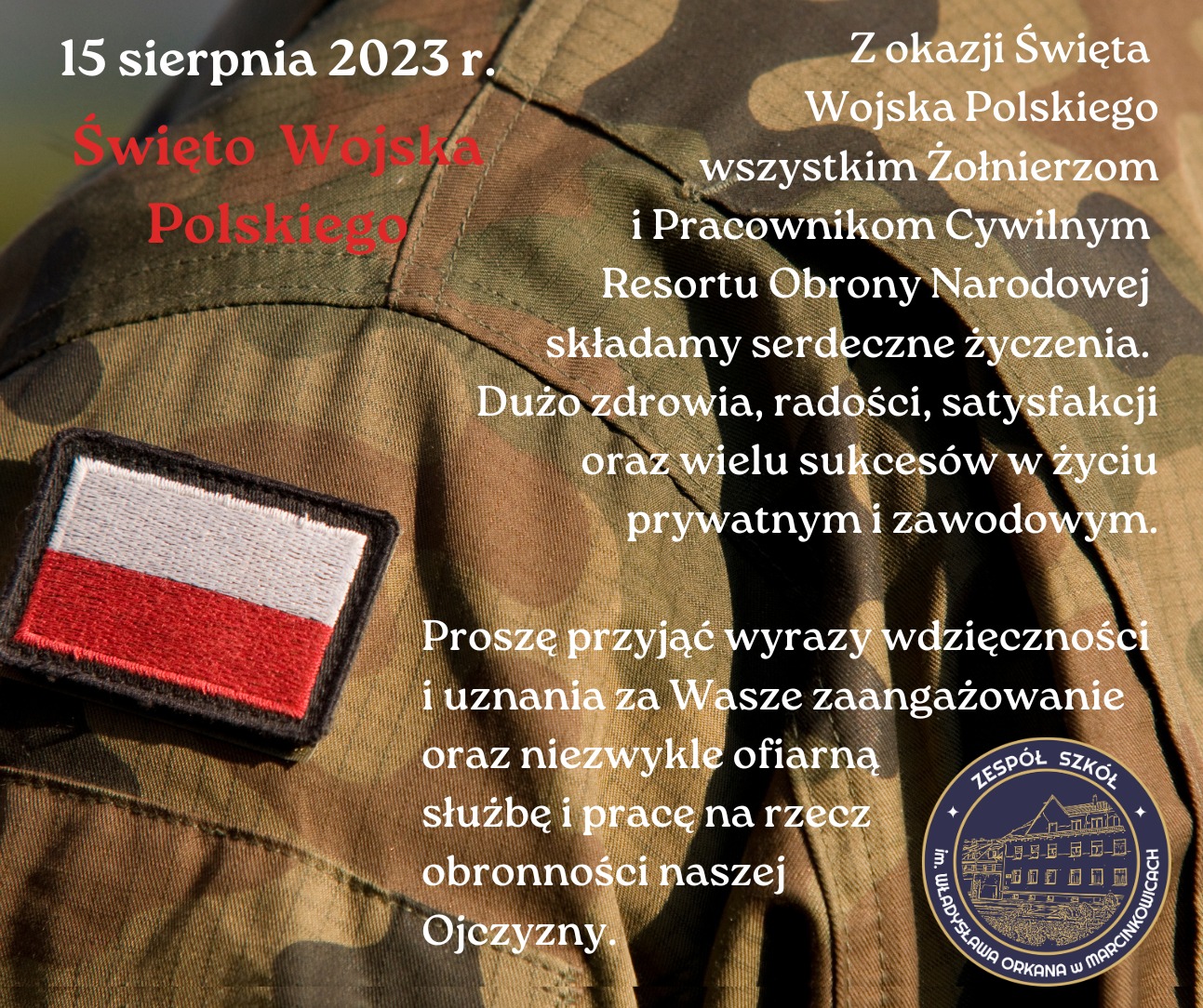 Święto Wojska Polskiego - 15 sierpnia 2023 r. - Obrazek 1