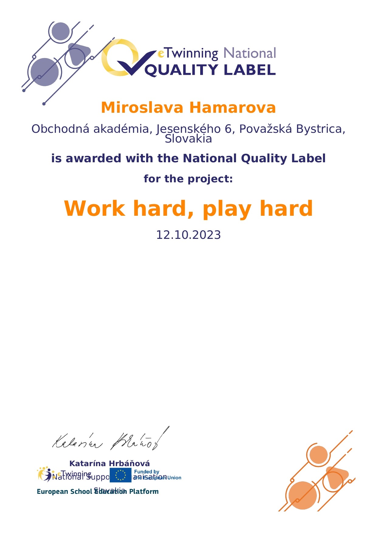 Získali sme 2 národné certifikáty kvality eTwinning - Obrázok 3