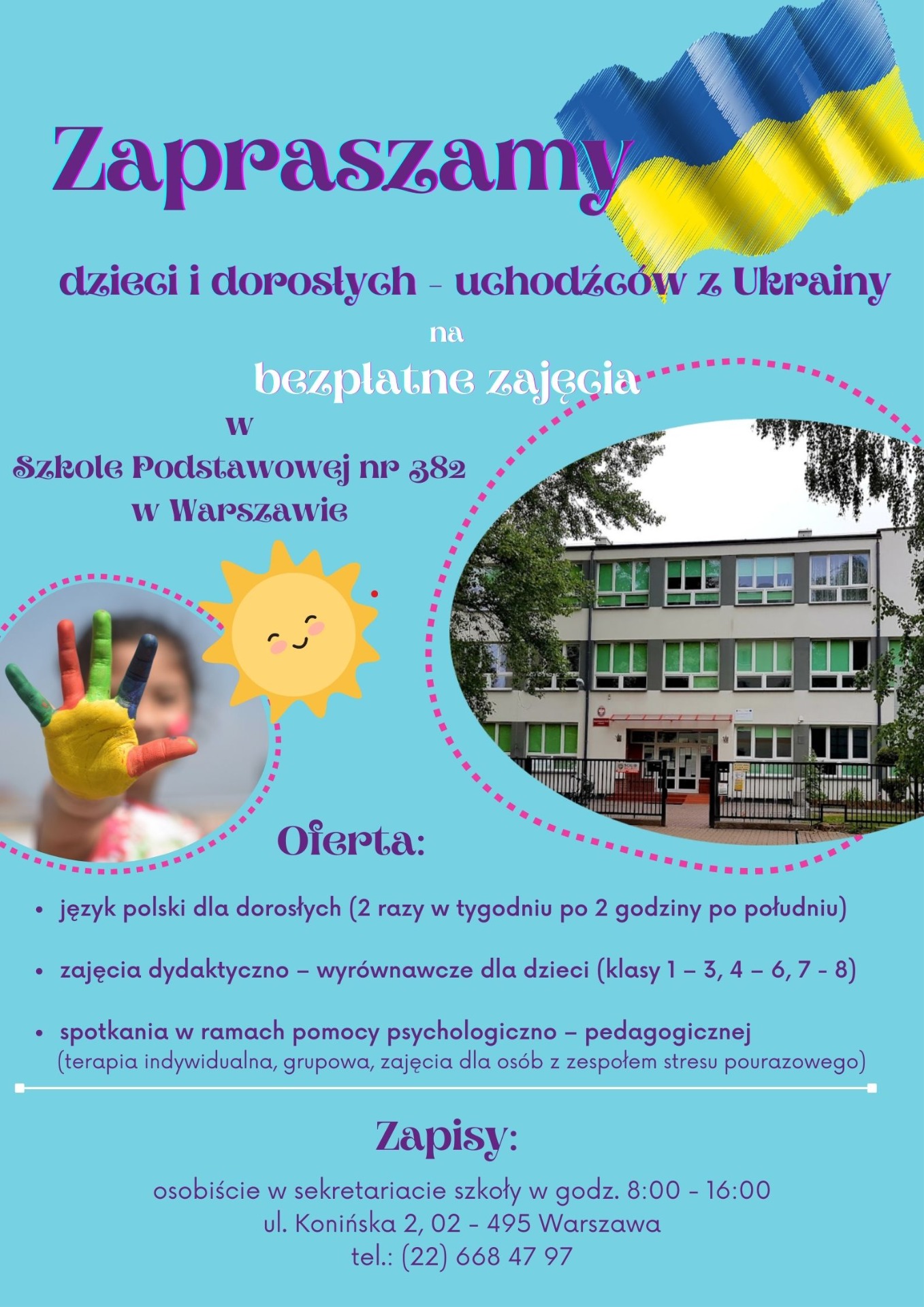 Zajęcia dla uczniów z Ukrainy i ich rodziców - Obrazek 1